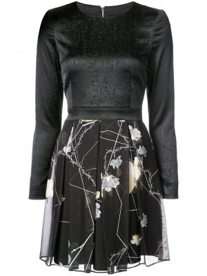 Платье по фигуре с цветочным рисунком на юбке Thomas Wylde. Цвет: черный