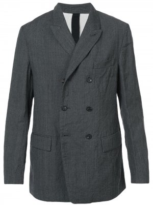 Двубортный облегающий пиджак Forme D’expression. Цвет: черный