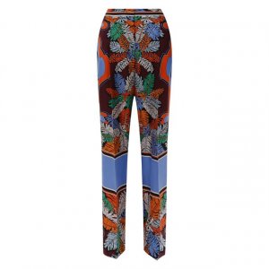 Шелковые брюки Emilio Pucci. Цвет: разноцветный