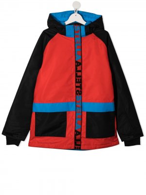 Лыжная куртка в стиле колор-блок Stella McCartney Kids. Цвет: красный