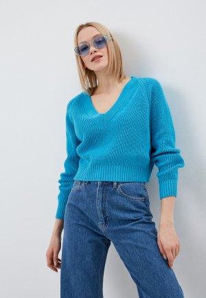 Пуловер MaryTes. Цвет: голубой