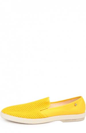 Текстильные эспадрильи Rivieras Leisure Shoes. Цвет: желтый