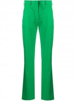 Расклешенные брюки с завышенной талией Laneus. Цвет: зеленый