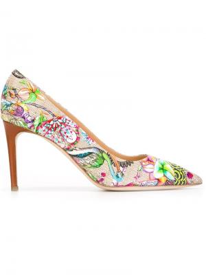Туфли с цветочным принтом Etro. Цвет: многоцветный