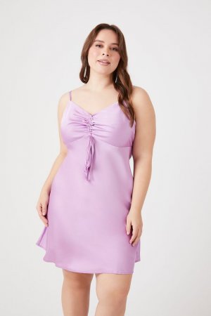 Атласное мини-платье больших размеров , фиолетовый Forever 21