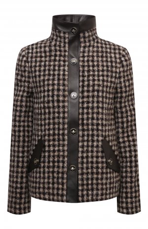 Шерстяная куртка Giorgio Armani. Цвет: коричневый