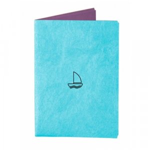 Обложка для паспорта , фиолетовый, голубой New Wallet