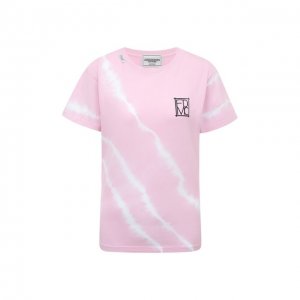 Хлопковая футболка Forte Dei Marmi Couture. Цвет: розовый