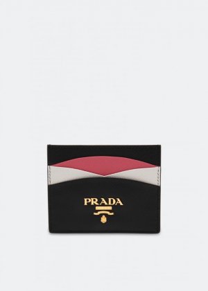 Картхолдер PRADA Saffiano leather card holder, розовый