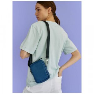 Синяя сумка через плечо LOKIS. Цвет: синий