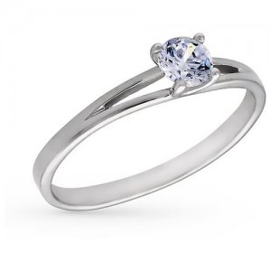Серебряное кольцо с камнем / фианитом WONDERLI. Цвет: серебристый