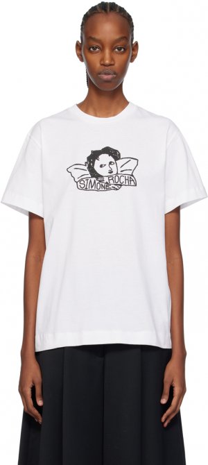 Детская футболка «Белый ангел» , цвет White/Black Simone Rocha
