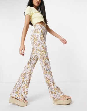 Расклешенные брюки с цветочным принтом в стиле ретро -Многоцветный Free People