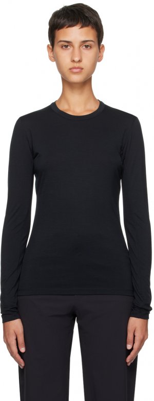 Черная футболка с длинным рукавом в рамке Veilance