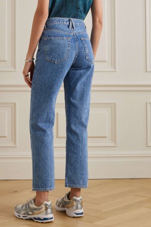 + NET SUSTAIN London укороченные джинсы прямого кроя из органических материалов с высокой посадкой, деним SLVRLAKE