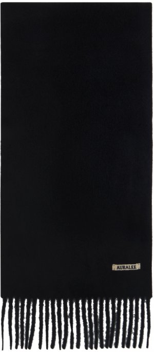 Черный топ из шарфа с бахромой AURALEE