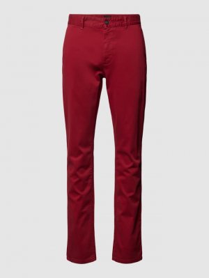 Узкие брюки чиносы с задними карманами , красный BOSS