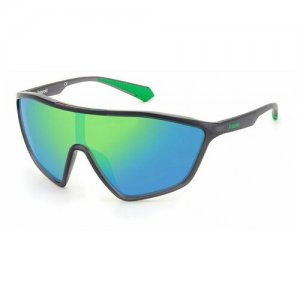Солнцезащитные очки , серый, зеленый Polaroid. Цвет: зеленый