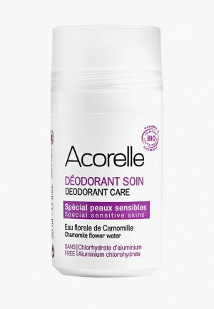 Дезодорант Acorelle Шариковый для чувствительной кожи Миндаль-Ромашка, 50 мл. Цвет: прозрачный