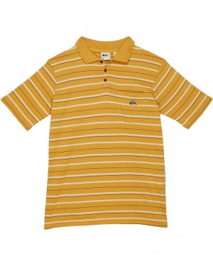 Поло New Polo Short Sleeve, цвет Bright Gold Stripe Quiksilver
