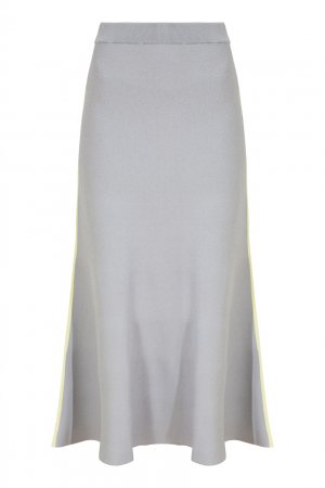 Серая трикотажная юбка Loewe. Цвет: серый