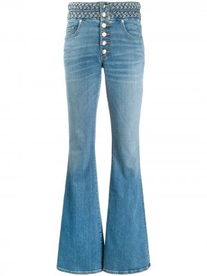 Расклешенные джинсы с эффектом потертости Veronica Beard