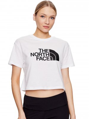Легкая укороченная футболка, белый/черный The North Face