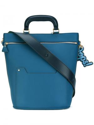 Большая сумка на плечо Anya Hindmarch. Цвет: синий