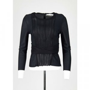 Блуза , размер 46, черный Dior. Цвет: черный