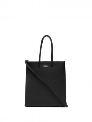 Short leather tote bag Medea. Цвет: черный