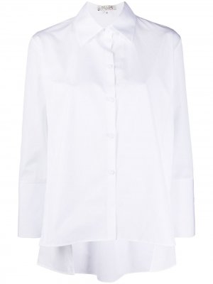 Рубашка свободного кроя с заостренным воротником BI494. Цвет: белый