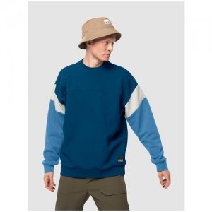 Пуловер 365 CREW M, муж., цвет poseidon blue, размер XXL Jack Wolfskin. Цвет: синий