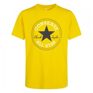 Подростковая футболка Core Chuck Patch Tee Converse. Цвет: желтый