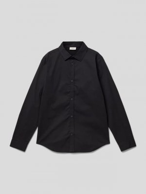 Рубашка однотонного дизайна , черный s.Oliver