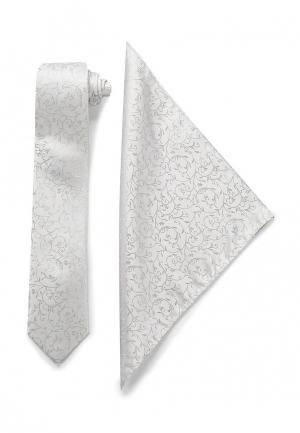 Комплект галстук и платок Carpenter. Цвет: серый