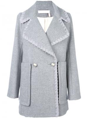 Пальто с большими карманами See By Chloé. Цвет: серый