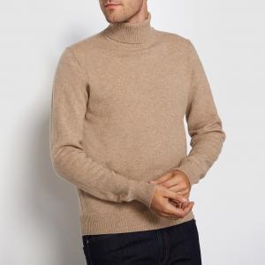 Пуловер с закатывающимся воротником 100% шерсть R essentiel. Цвет: темно-серый меланж,темно-синий