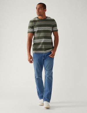 Свободные эластичные джинсы , индиго Marks & Spencer