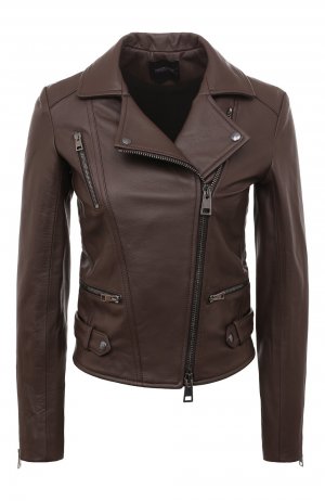 Кожаная куртка Simonetta Ravizza. Цвет: коричневый