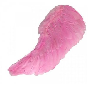 Крылья ангела розовые перьевые карнавальные большие 60х35см, на Хэллоуин и Новый год Happy Pirate. Цвет: розовый