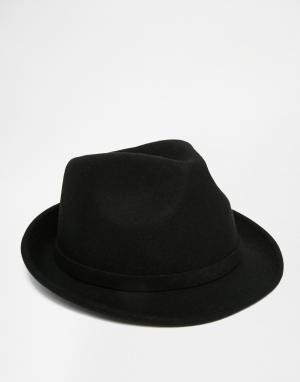 Фетровая шляпа Gregorys. Цвет: черный