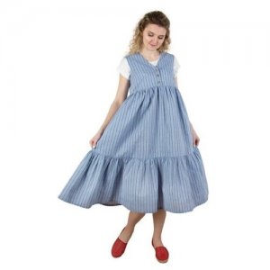 Платье , размер 50-52, голубой Мамуля Красотуля. Цвет: голубой/синий