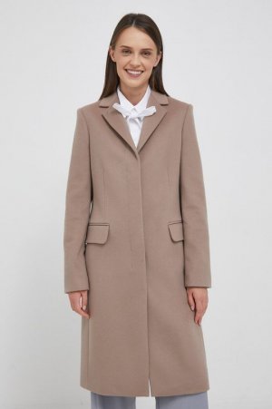Шерстяное пальто , бежевый Calvin Klein