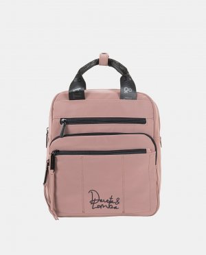 Персиковый рюкзак телесного цвета на молнии Devota & Lomba