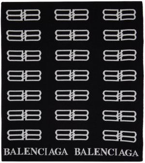 Черный шарф-одеяло BB Icon Balenciaga