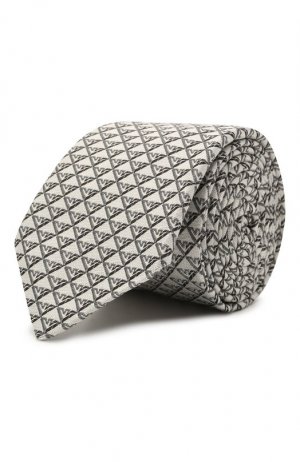 Шелковый галстук Emporio Armani. Цвет: серый