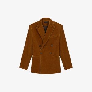 Двубортный пиджак Janis из хлопка стрейч стандартного кроя Soeur, бронзовый SOEUR