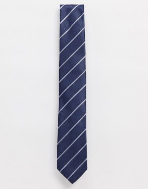 Темно-синий галстук в полоску Jack & Jones