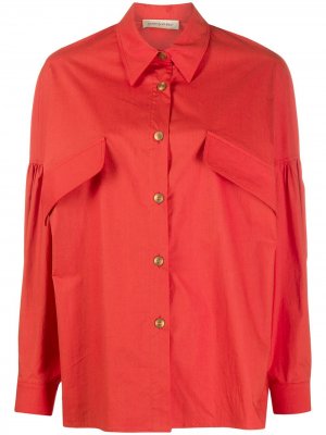 Рубашка оверсайз с длинными рукавами Gentry Portofino. Цвет: красный