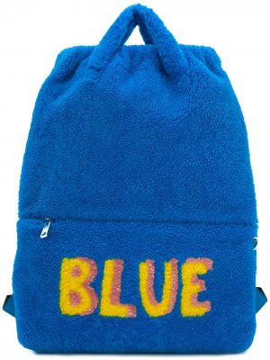 Рюкзак со слоганом Blue Fendi. Цвет: синий